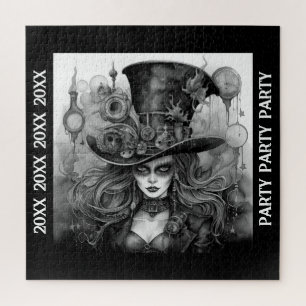 New Year Birthday Halloween Party Steampunk Jigsaw Puzzle
