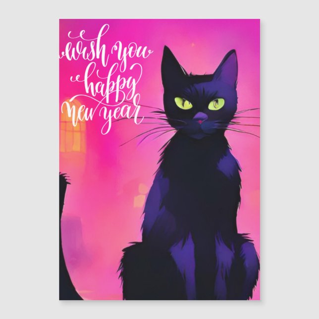 New  Year Black  Cat  (Front)
