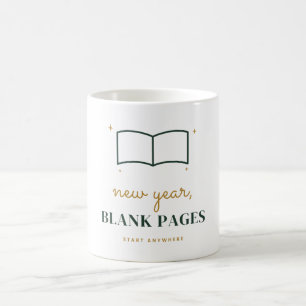 New Year Blank Pages Fresh Start Typography Coffee Mug