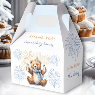 New Year Blue Boy Baby Shower Favour Box