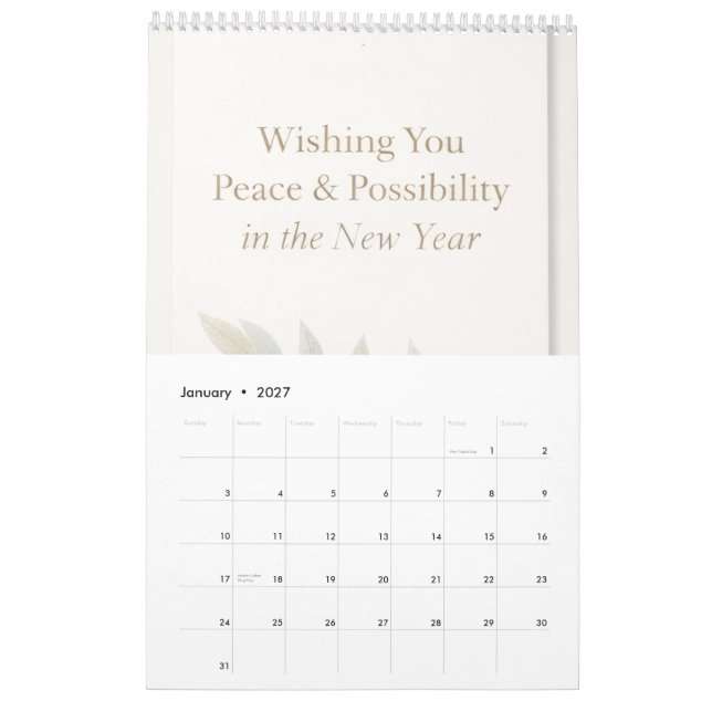 New year calendar  (Jan 2027)
