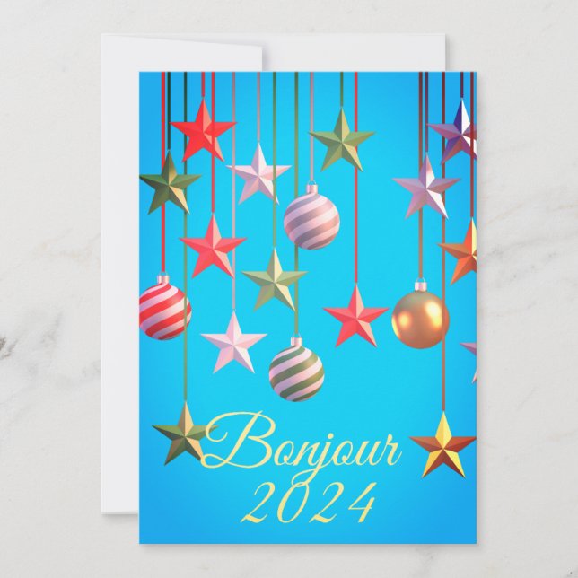 New Year Card Bonjour 2024  (Front)