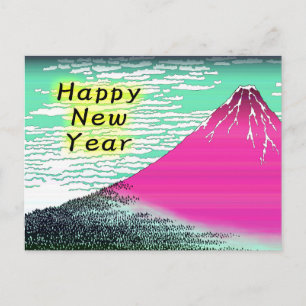 New Year Card of Ukiyoe,Katsushika Hokusai Mt.Fuji