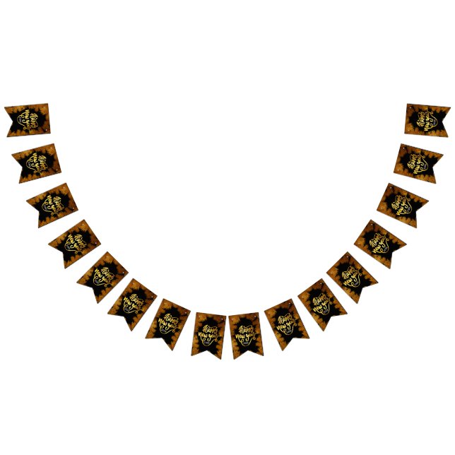 New Year Celebration Party Pine Gold Business Gala Bunting (All)