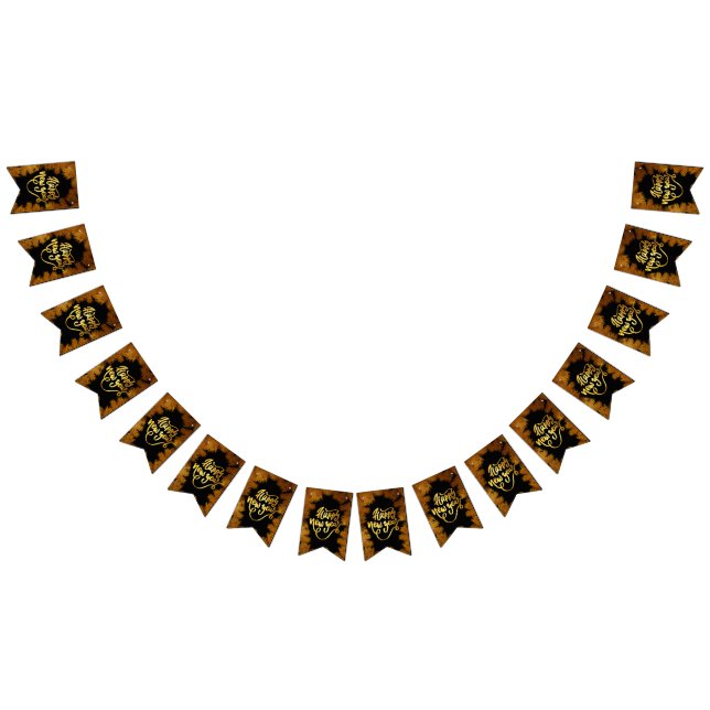 New Year Celebration Party Pine Gold Business Gala Bunting (All)