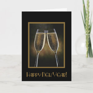 New Year Champagne Card