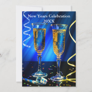 New Year Champagne Toast 20XX Invitation