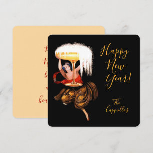 New Year Champagne Toast Holiday Card