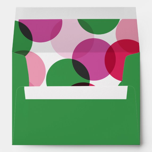 New Year Cheer Colourful Fun Confetti Dots Holiday Envelopes (Back (Bottom))