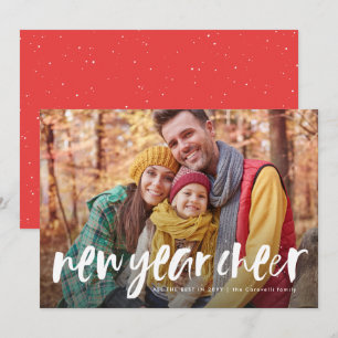 New year cheer playful modern photo card
