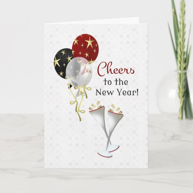 New Year Cheers Holiday Card (Front)