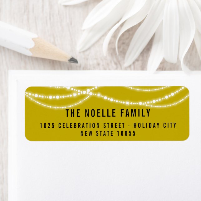 New Year Cheers Sparkling Lights Stylish Address (Insitu)