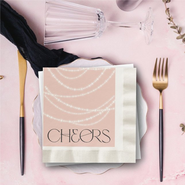 New Year Cheers Sparkling Lights Stylish Chic Napkin (New Year Cheers Sparkling Lights Stylish Chic Paper Napkins @ fat_fa_tin)