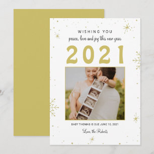 new year/Christmas baby announcement snowflake fun