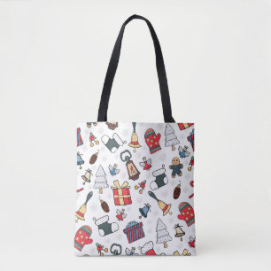New Year: Christmas Holiday Pattern. Tote Bag