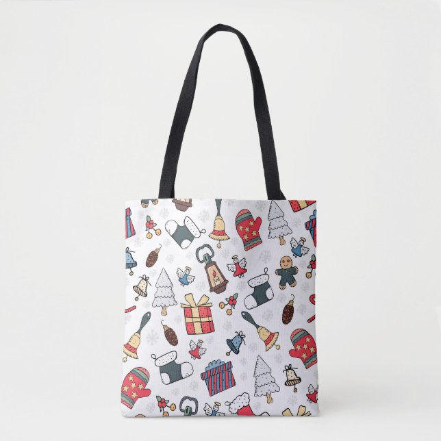 New Year: Christmas Holiday Pattern. Tote Bag (Front)