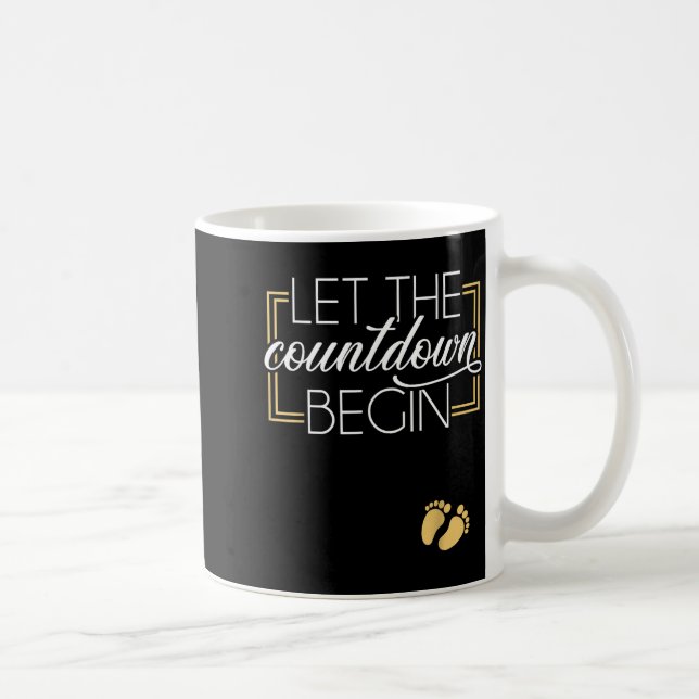New Year Christmas Pregnancy Announcement Countdow Coffee Mug (Right)