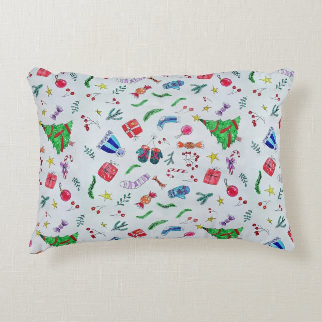 New year christmas winter decorative cushion (Front)