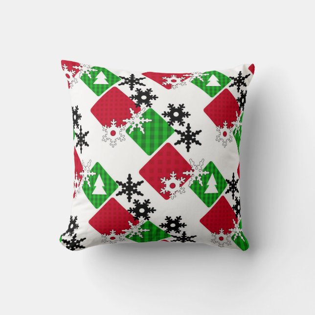 New year , Christmas, Xmas decor, festive, green a Cushion (Front)