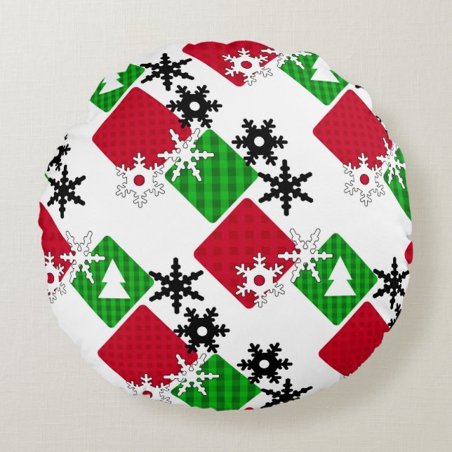 New year , Christmas, Xmas decor Round Cushion (Front)