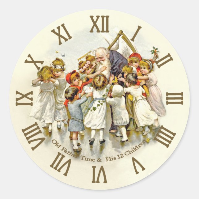 New Year Classic Round Sticker (Front)