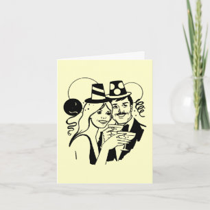 New Year Cocktails and Resolutions Holiday Card