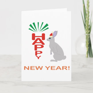 New Year Collection With Rabbit Custom Card