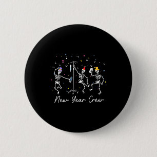 New Year Crew Skeleton Nurse Crew Er Icu New Year  6 Cm Round Badge