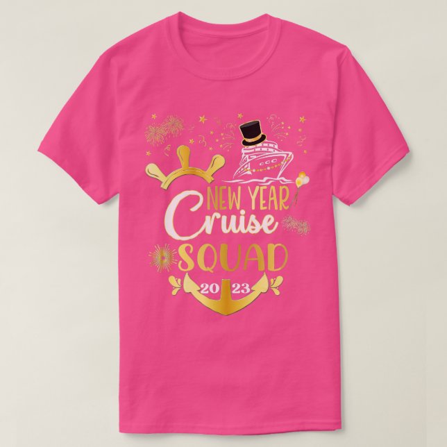 New Year Cruise 2023 NYE Party Family Vacation  T-Shirt (Design Front)