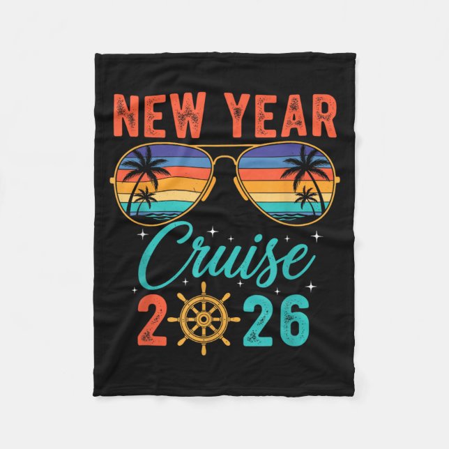New Year Cruise 2026 Fleece Blanket (Front)