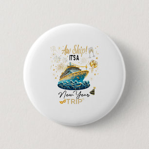 New Year Cruise 2026 Nye Celebration 6 Cm Round Badge