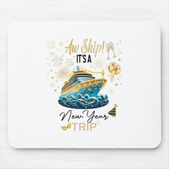 New Year Cruise 2026 Nye Celebration  Mouse Mat (Front)