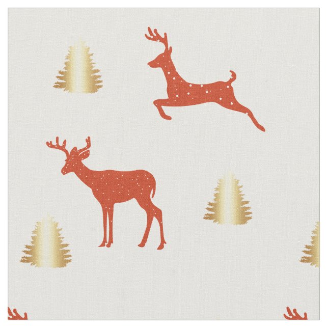 New Year Custom Combed Cotton (56" width) Fabric (Close Up)