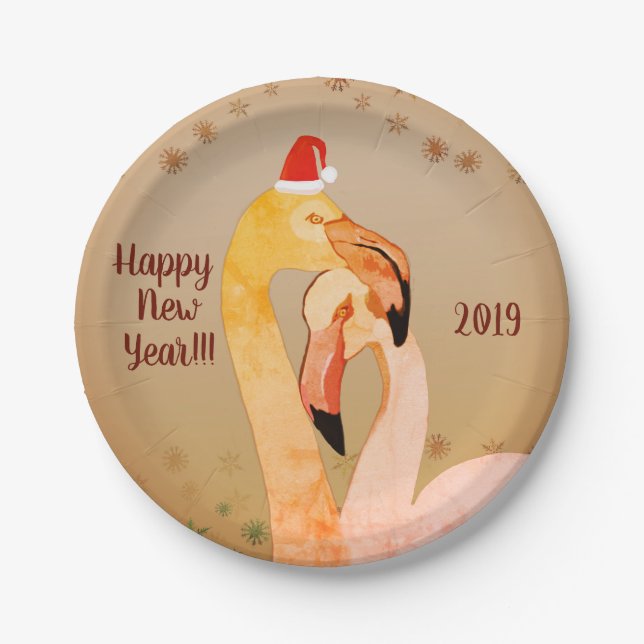 New Year  Custom Paper Plates 7 in (Front)