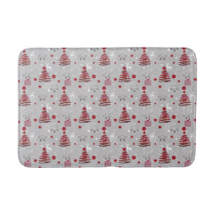 New year decor, christmas bath mat