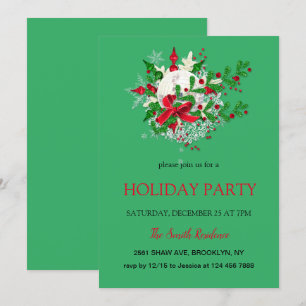 New Year decoration , Christmas star Invitation