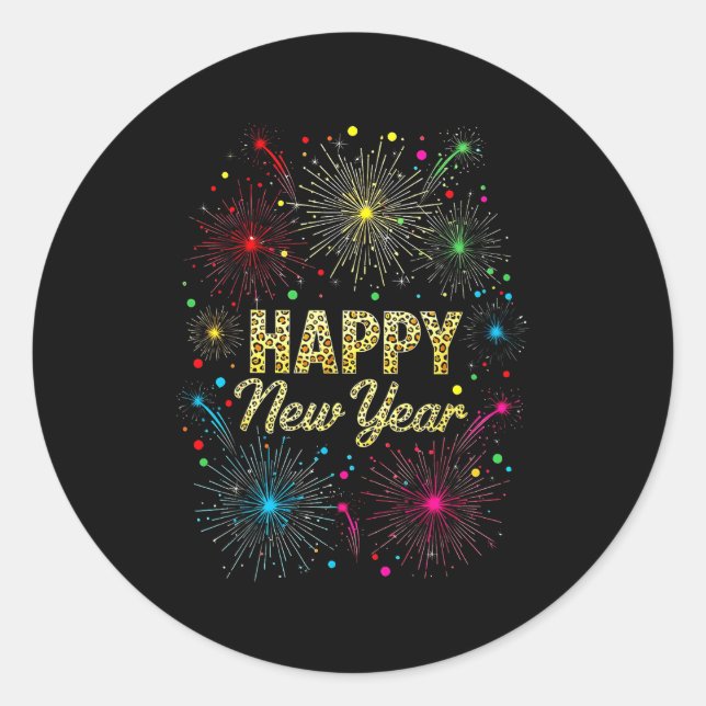 New Year Eve Party Supplies Nye 2026 Happy New Yea Classic Round Sticker (Front)