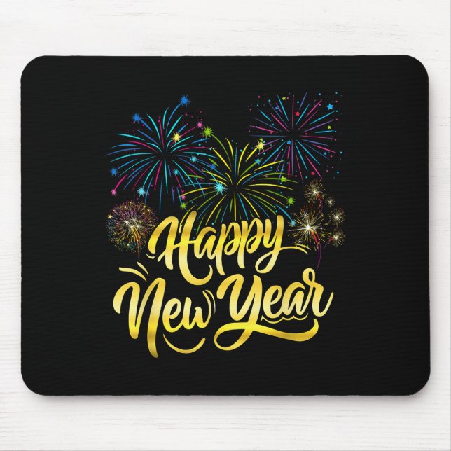 New Year Eve Party Supplies Nye 2026 Happy New Yea Mouse Mat (Front)