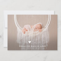 New Year Extra Cheer Baby Photo Birth Announcement