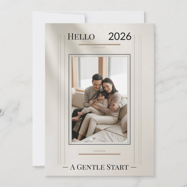 New Year Family Photo Card (Front)