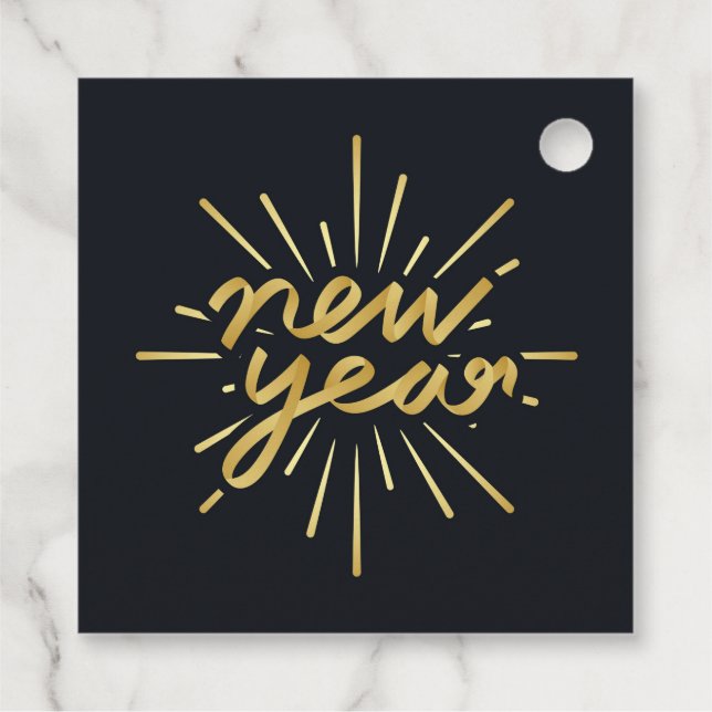 New Year   Favour Tags (Back)