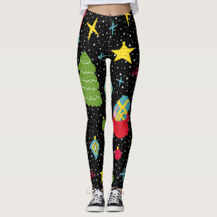 New Year Festive: Colourful Seamless. Leggings