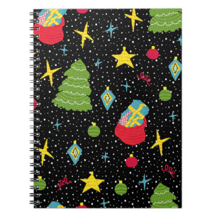 New Year Festive: Colourful Seamless. Notebook