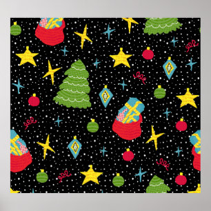 New Year Festive: Colourful Seamless. Poster