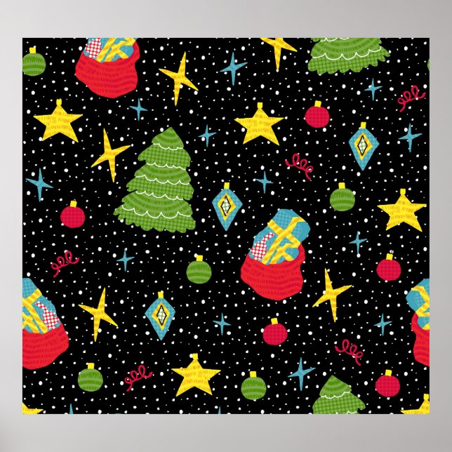 New Year Festive: Colourful Seamless. Poster (Front)