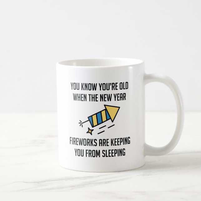 New Year Fireworks Coffee Mug (Right)