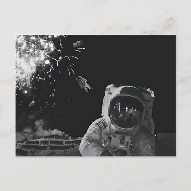  New Year Fireworks Postcard (Front)