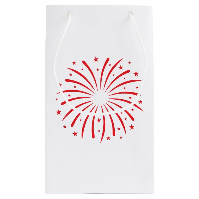 New Year Fireworks  Small Gift Bag (Back)