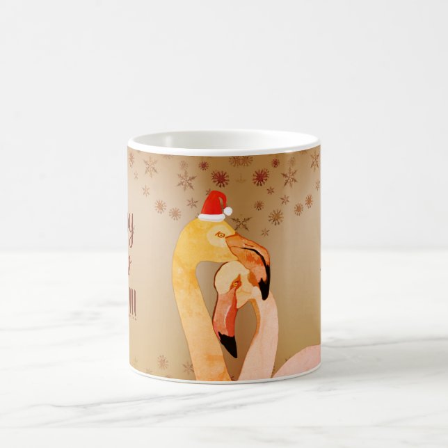 New Year, Flamingo Birds Mug (Center)