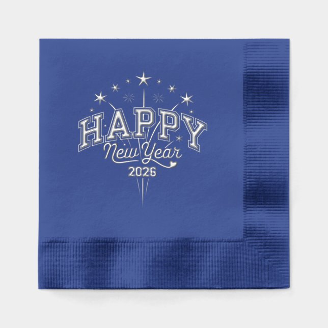 New Year Foil Napkins (Front)